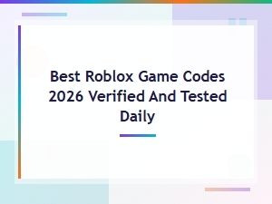 Best Roblox Game Codes 2026 – Verified and Tested Daily Updates